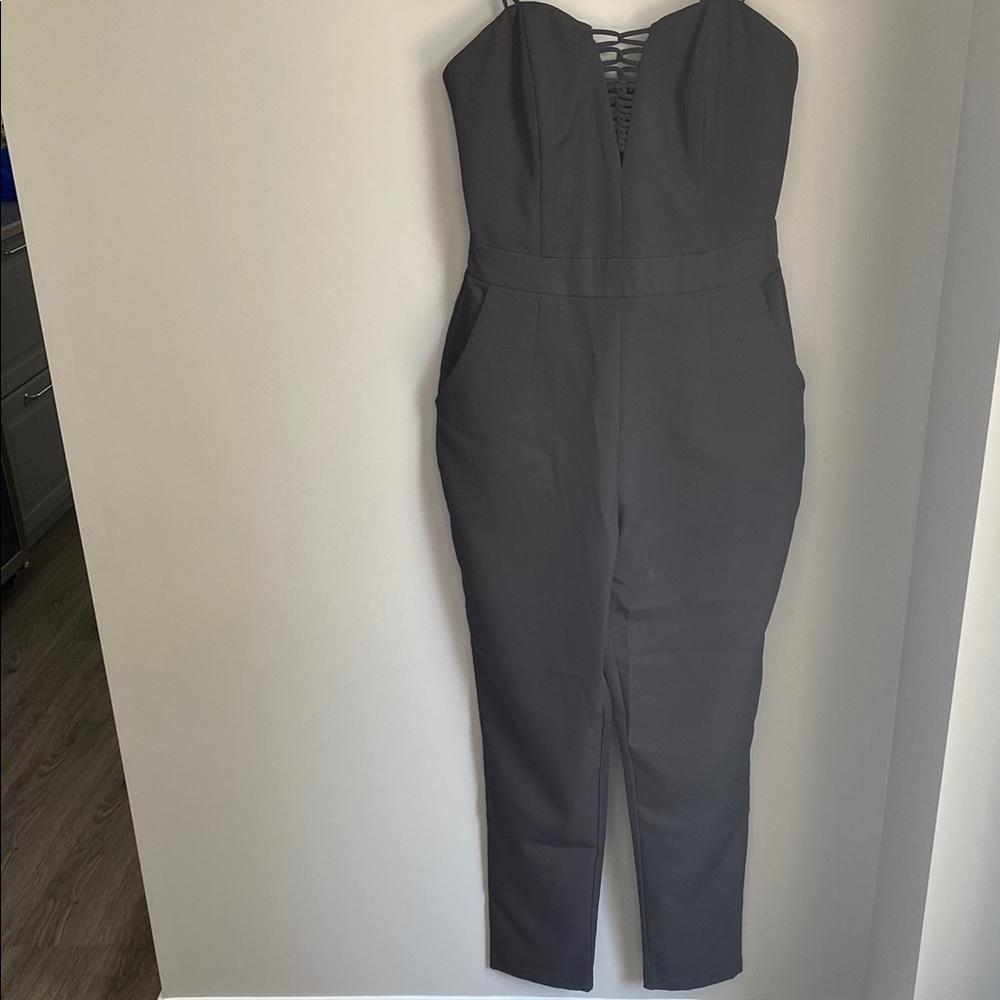 059. Le Chateau Black Jumpsuit Professional Tailored Design
